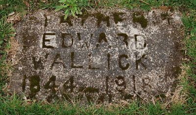 Edward Wallick's gravestone at Multnomah Park Cemetery, Portland, Oregon
