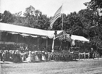 The Presidential Reviewing Stand on Pennsylvania Avenue, May 24, 1865 — Grand Review of Sherman's Western Army