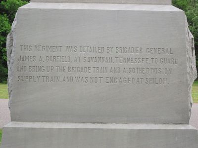Back of the 51st Indiana Infantry monument at Shiloh